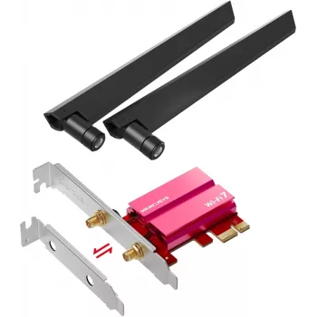 Adattatore PCIe tri-band WiFi 7 MERCUSYS MA47BE — connettività WLAN ad alta velocità