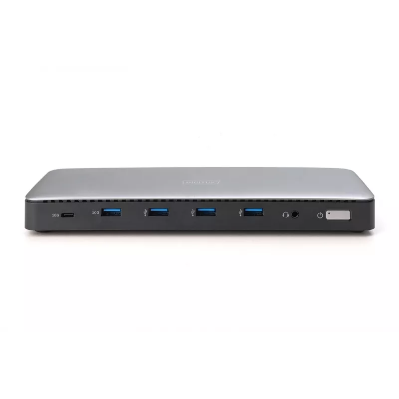 Digitus DA-70918 docking station USB-C, 13 porte, 3x HDMI, 2x DP, 4x USB-A, 1x USB-C, RJ-45 1GbE, SD, audio, 150 W