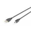 Digitus ASSMANN - cavo USB - USB Type-A, 4 poli (M) - Mini-USB, Type-B (M) - 1 m (USB / Hi-Speed USB) - stampato - nero (AK-300108-010-S)