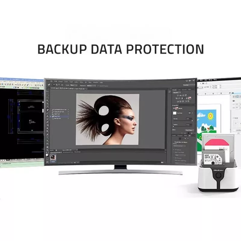 Qoltec 50309 Docking station HDD SSD 2.5 3.5 | SATA III | USB 3.0 | Super Speed 5 Gb/s | con funzione di clonazione