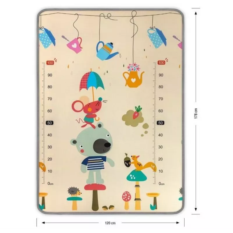Tappetino da gioco in schiuma milly mally modello 4688 — tappetino in schiuma arrotolato con stampa orso e balena