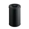 Cestino portarifiuti rotondo in acciaio nero Durable 330601