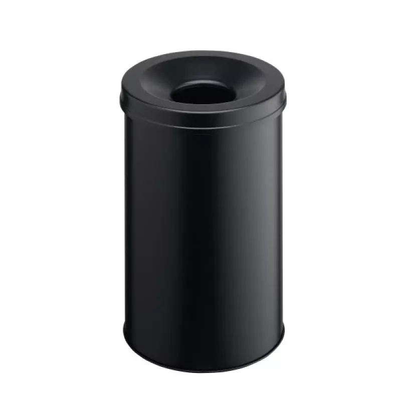 Cestino portarifiuti rotondo in acciaio nero Durable 330601