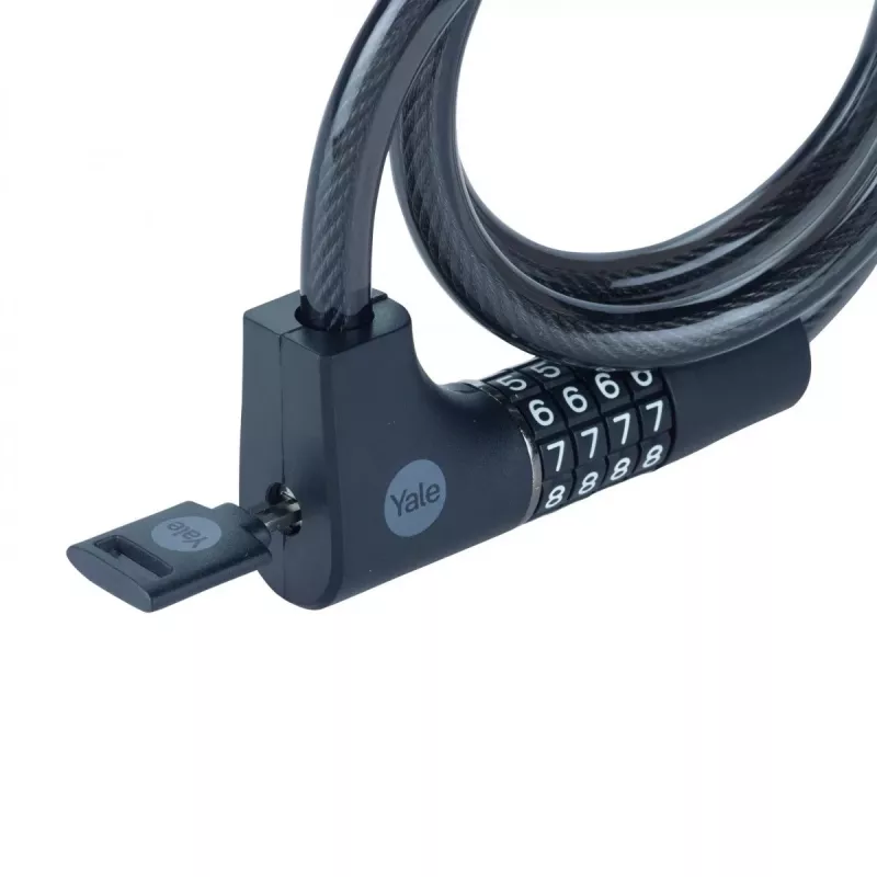Cavo per bici con combinazione e chiave – YCC0/12/100/2 nero