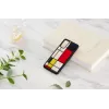 Custodia protettiva iKins per Samsung Galaxy S20, nera design Mondrian