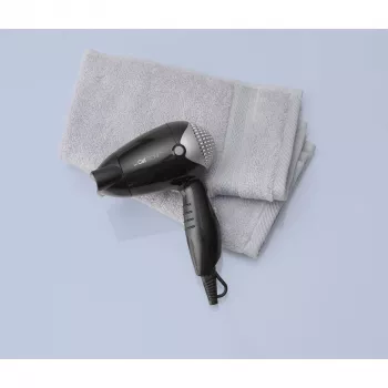 HT 3393, asciugacapelli nero/argento
