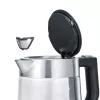 Severin WK 3468 bollitore 1 l 2200 W nero, acciaio inox, trasparente