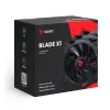SAVIO BLADE X1 set di ventole, 3 x 120 mm, PWM a 4 pin, nero