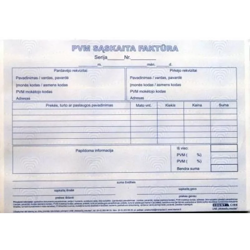 Fattura IVA 1+1 SC, A5, 2 × 50 fogli