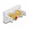 Presa DeLOCK Easy 45 2 x RCA bianco ABS