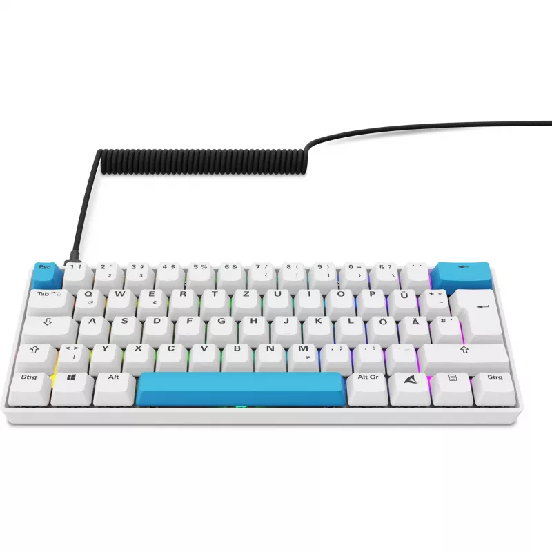 Sharkoon SGK50 S4 Tastiera Home USB QWERTZ tedesca bianco 60% RGB LED