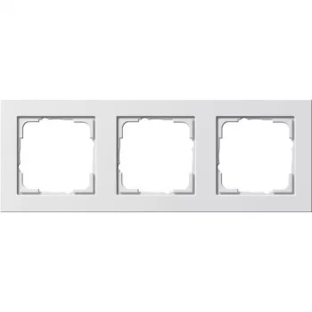 Gira E2 021322 cornice a 3 posti, bianco puro opaco