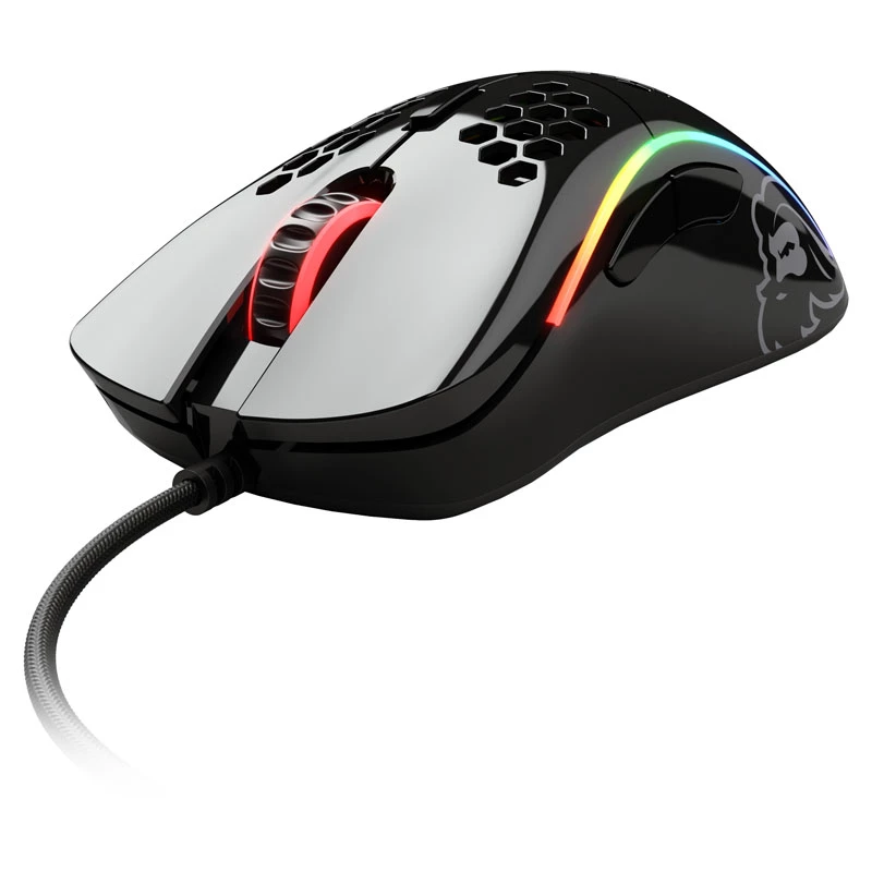 Mouse Glorious Gaming Glorious Model D Glossy (nero), per destrorsi, ottico, USB Type-A, 12000 DPI, 1 ms, nero