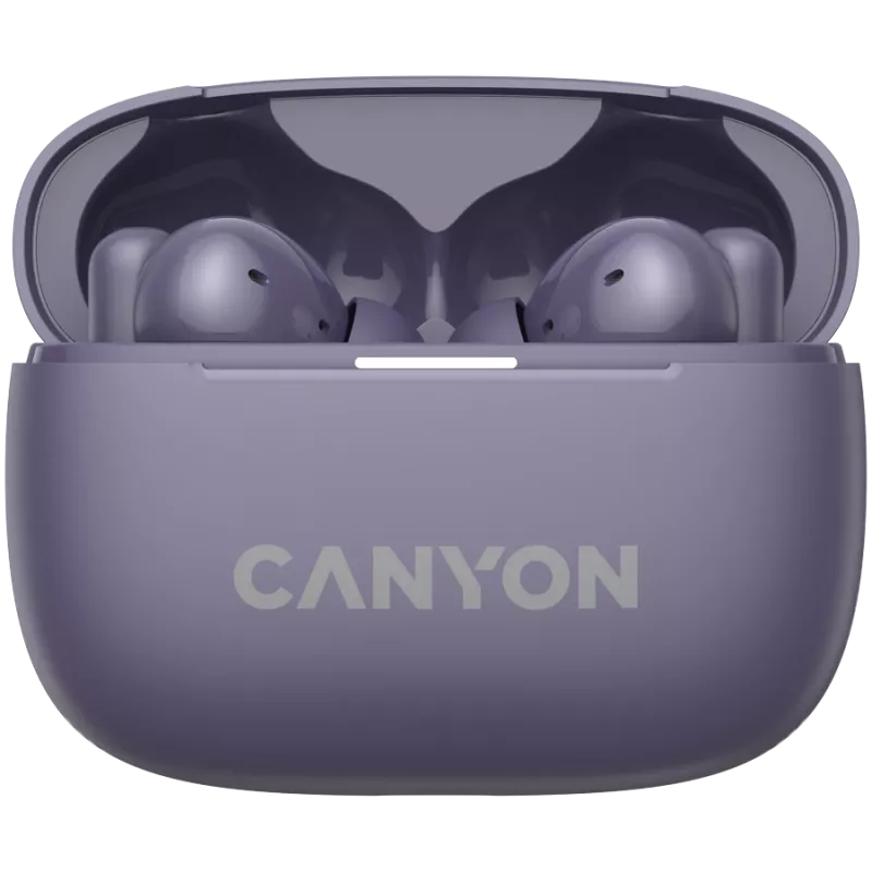 Canyon CNS-TWS10PL Cuffie e headset True Wireless Stereo (TWS) In-Ear per chiamate/musica/sport/quotidiano USB Type-C Bluetooth Viola (CNS-TWS10PL)