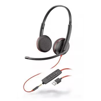 HP Poly Poly Blackwire C3225 USB - Serie 3200 - Cuffie - On-Ear - Con filo - USB, jack 3,5 mm - Isolamento acustico (209747-101)