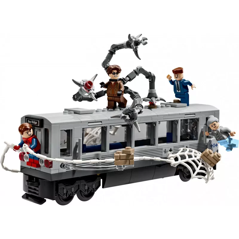 Giocattolo da costruzione LEGO Marvel Super Heroes 76321 Spider-Man Doc Ock Subway Showdown, 393 pezzi, 4 minifigure, età 9+