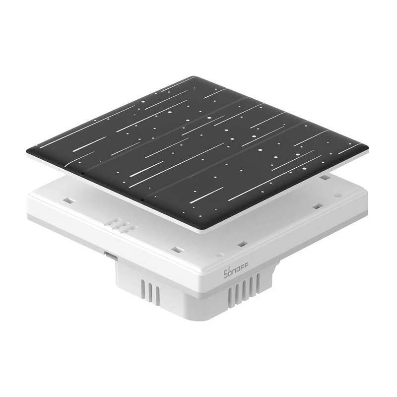 Copertura decorativa per interruttore touch Sonoff T5-3C-86 — motivo a stelle, placca da parete