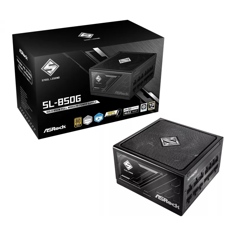 ASRock SL-850G Steel Legend alimentatore 850 W 20+4 Pin ATX ATX B
