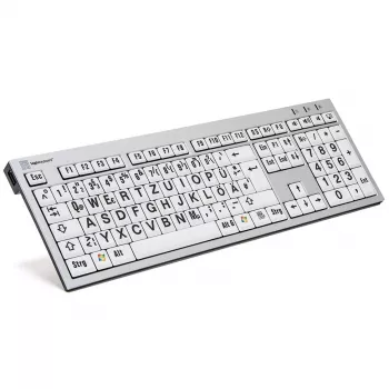 Tastiera Logickeyboard LKB-LPRNTBW-AJPU-DE Office USB QWERTZ tedesco multicolore