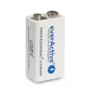 Batteria ricaricabile everActive 6F22/9V Li-ion 550 mAh con USB TYPE C