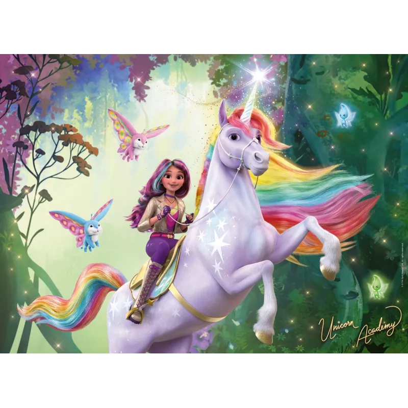 Puzzle Ravensburger XXL 100 pezzi – Unicorn Academy – puzzle per bambini formato grande