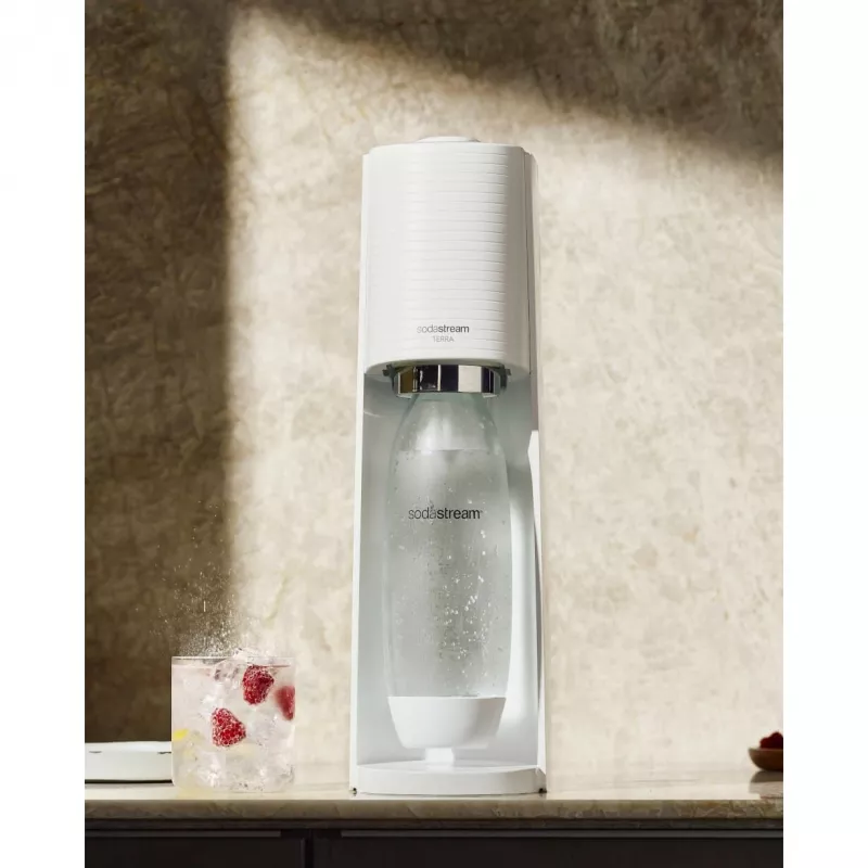 SodaStream Soda Maker Terra Megapack QC bianco con 3 bottiglie (2270213)