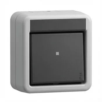 gira Interruttore a bilanciere 310630 unipolare da parete grigio