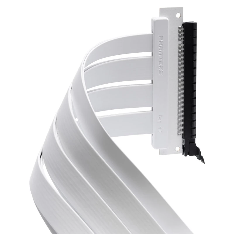 Cavo riser piatto PHANTEKS PCI-E 4.0 x16, 180 gradi, 30 cm - bianco