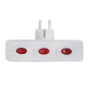Esperanza ELK307W multipresa elettrica, 3 prese con interruttore, bianca