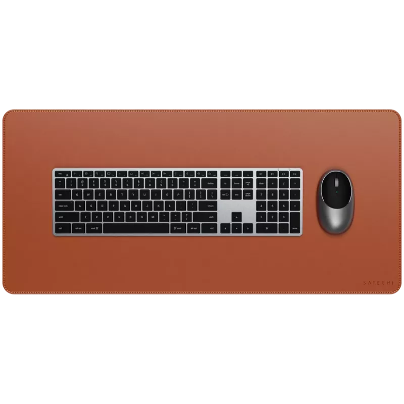 Tappetino per mouse Satechi Vegan-Leather Premium Desk Mat marrone ST-LPDMN