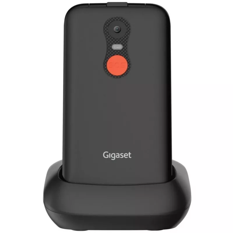 Gigaset GL595 telefono per anziani 7,11 cm (2,8 pollici) Dual SIM, pulsante SOS, resistente a schizzi e polvere, 32 MB RAM, slot microSD, nero