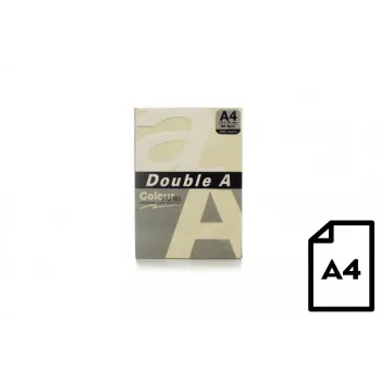 Carta colorata Double A, 80g, A4, 500 fogli, avorio