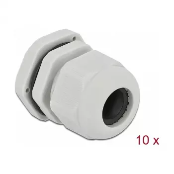 Pressacavo DeLOCK 60219 grigio plastica 10 pz.
