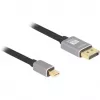 Delock - cavo DisplayPort - Mini DisplayPort (M) a DisplayPort (M) - DisplayPort 1.4 - 3,0 m - supporta 8K 60 Hz - nero, grigio (81093)