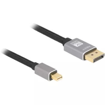 Delock - cavo DisplayPort - Mini DisplayPort (M) a DisplayPort (M) - DisplayPort 1.4 - 3,0 m - supporta 8K 60 Hz - nero, grigio (81093)