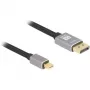 Delock - cavo DisplayPort - Mini DisplayPort (M) a DisplayPort (M) - DisplayPort 1.4 - 3,0 m - supporta 8K 60 Hz - nero, grigio (81093)