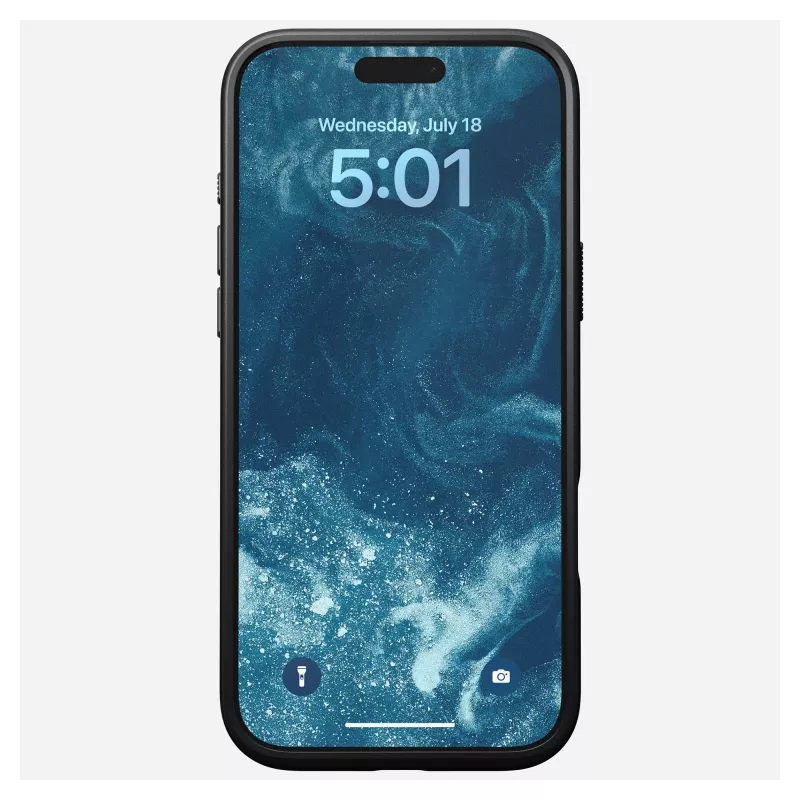 Custodia per smartphone Nomad NM01693185 per Apple iPhone 16 Pro Max, pelle/TPU/PC, nero, per schermo da 17,5 cm (6,9 pollici)
