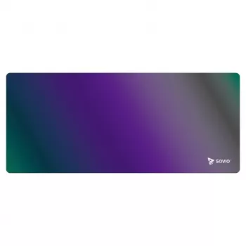 Tappetino per mouse gaming SAVIO Super Speed L Prism Edition — 700×300×3 mm, viola, bordi cuciti, base antiscivolo