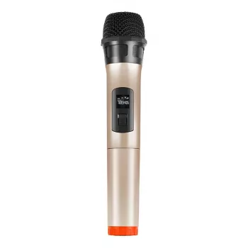 Microfono dinamico wireless UHF PU628J con display LED (oro)