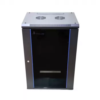 Rack da parete Extralink armadio rackmount 18U 600x600 nero con serratura a chiave