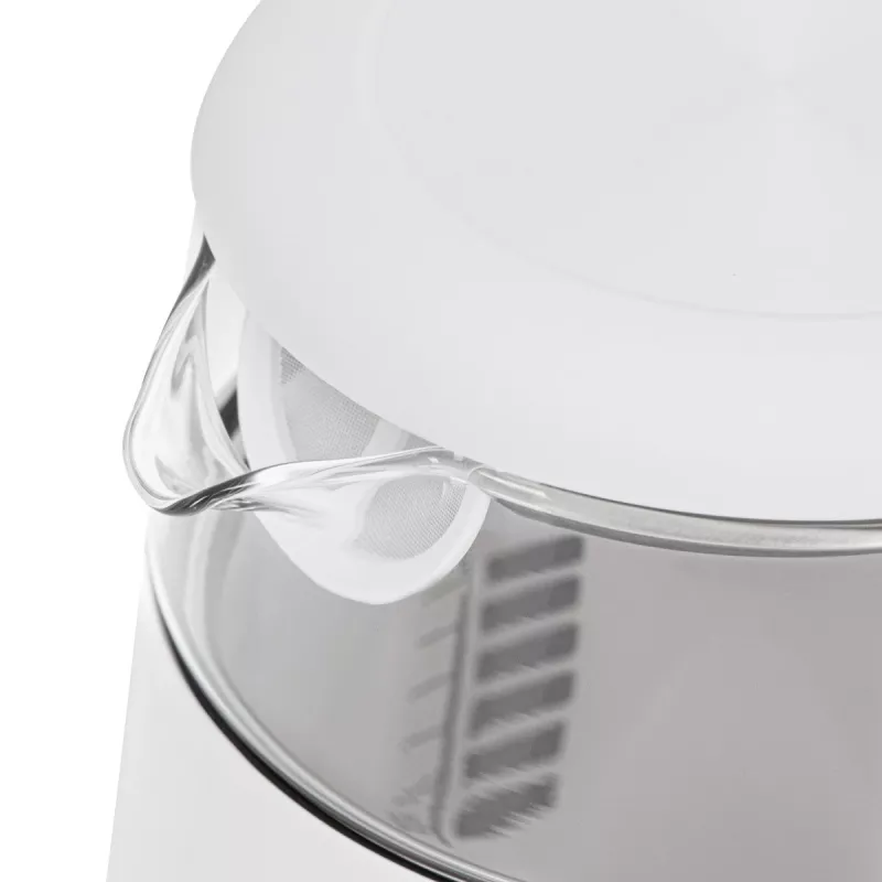 Bollitore Adler AD 1305WG — 1,7 l, 2200 W, vetro/plastica, bianco/oro/trasparente