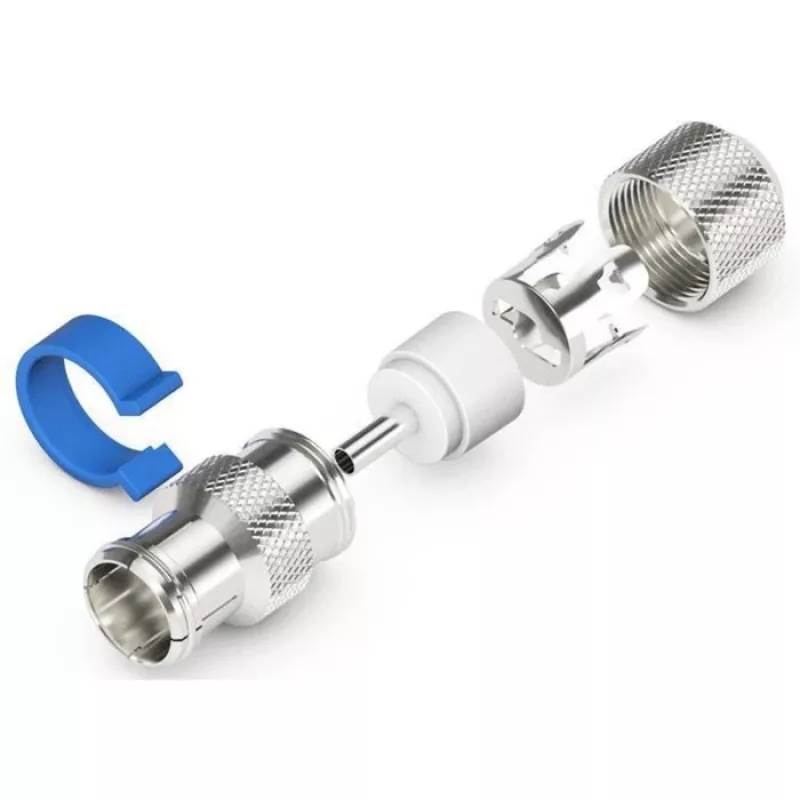 Presa IEC/coassiale Easy-Installation (argento/blu, 6,5 - 8,0 mm)
