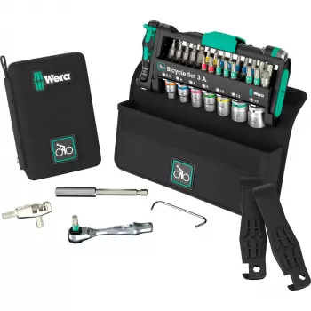 Set di utensili per bicicletta Wera 3 A, 40 pezzi (05004188001) – set multitool compatto per la manutenzione della bicicletta