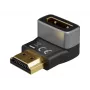 Adattatore HDMI™ angolare Goobay 72011 270° verticale, 8K @ 60 Hz, placcato oro, nero, argento | Goobay