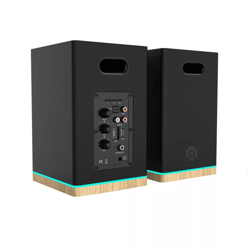 Blaupunkt BS60BK Casse da scaffale LED, Bluetooth, HDMI ARC, nero