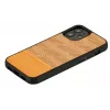 Custodia per cellulare Man and Wood per iPhone 12 mini, spina di pesce arancia nero