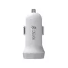 Caricabatterie da auto Devia Smart Series Lightning 5V 3,1A Dual USB bianco