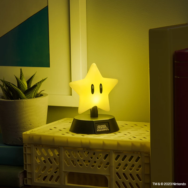 Lampada da tavolo Paladone Super Mario Super Star Icon Light — luce notturna LED decorativa