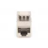 Modulo keystone Digitus CAT 8.1 RJ-45 schermato piatto bianco