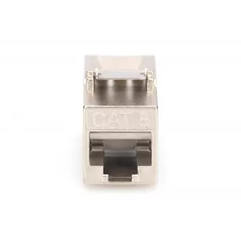 Modulo keystone Digitus CAT 8.1 RJ-45 schermato piatto bianco